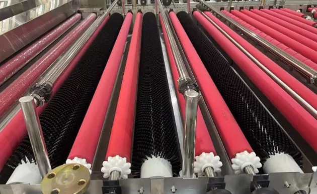 قسم الغسيل والتجفيف في غسالة الزجاج